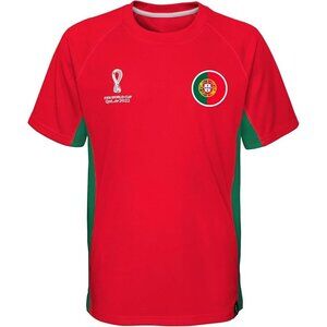 Outerstuff Men's Portugal FIFA World Cup 2022 Raglan Short Sleeve Top XL NWT